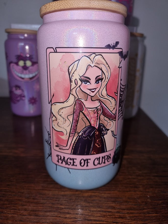 Hocus Pocus drinking glass with bamboo lid and straw